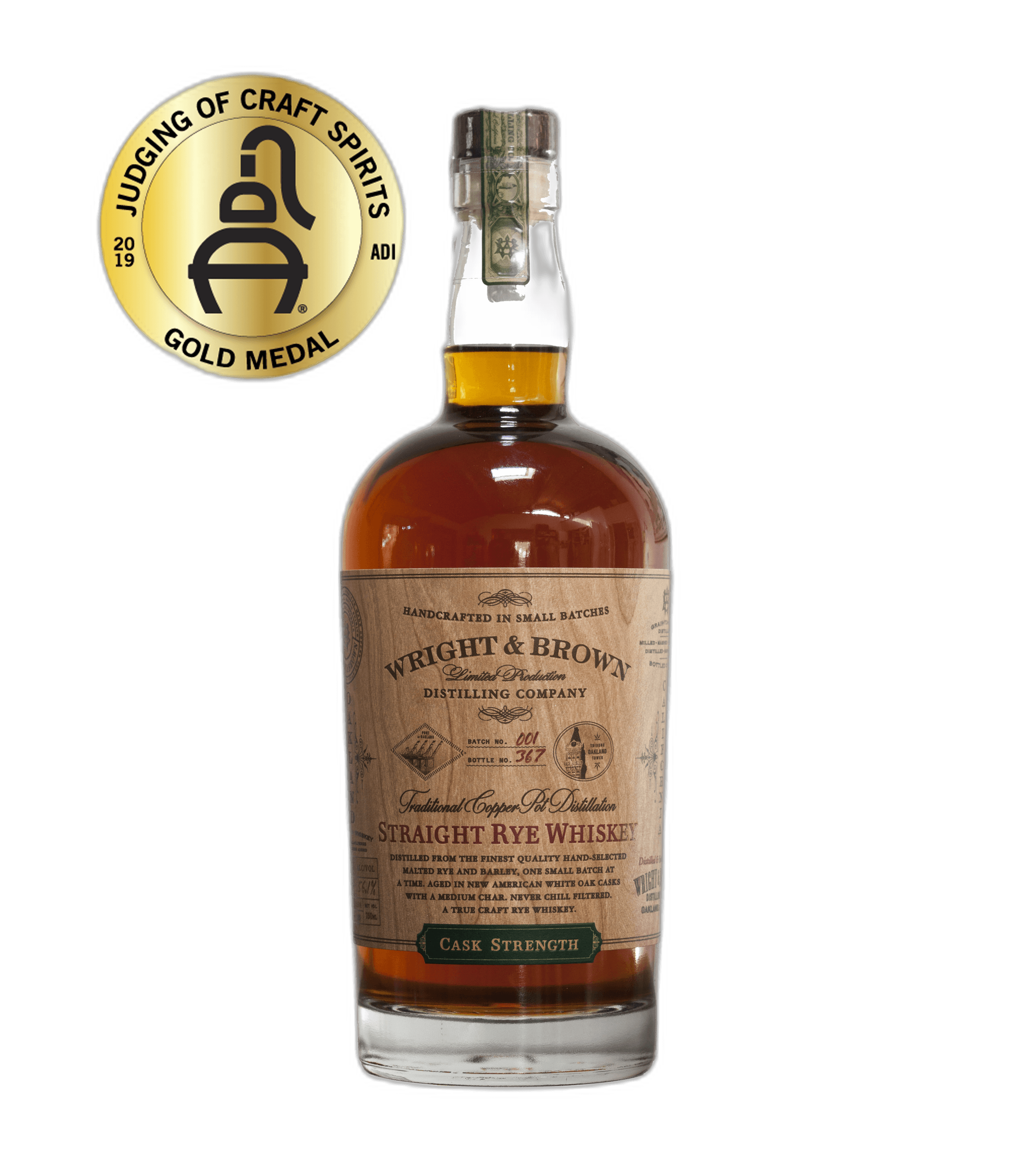 Wright & Brown Cask Strength Straight Rye Whiskey